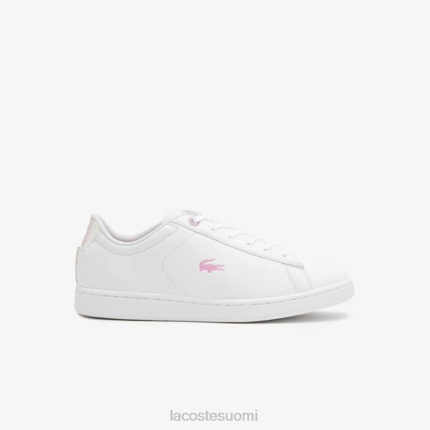 kenkiä Lacoste synteettiset carnaby-lenkkarit valkoinen lapset VR263316