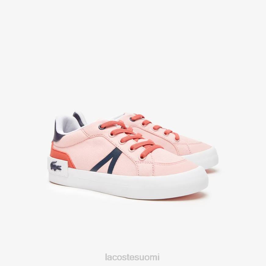 kenkiä Lacoste l004 tekstiililenkkarit pinkki/laivasto lapset VR263062