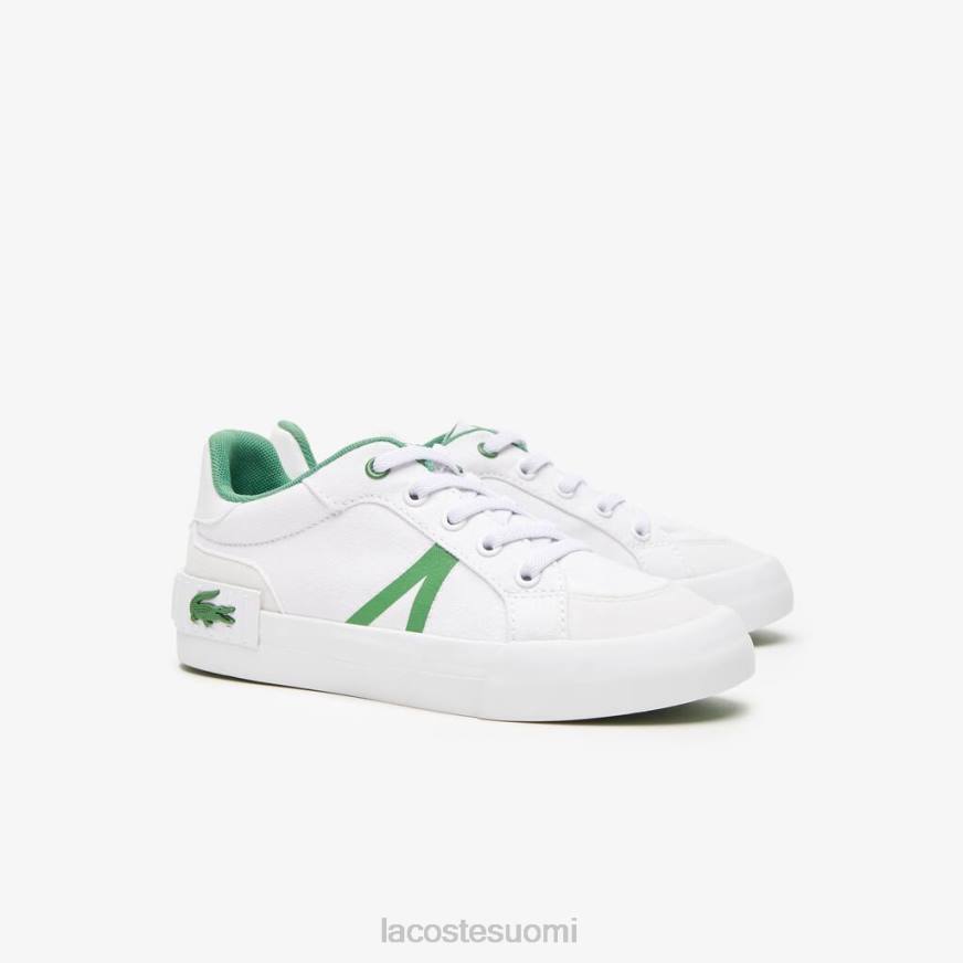 kenkiä Lacoste l004 tekstiililenkkarit valkoinen/vihreä lapset VR263060