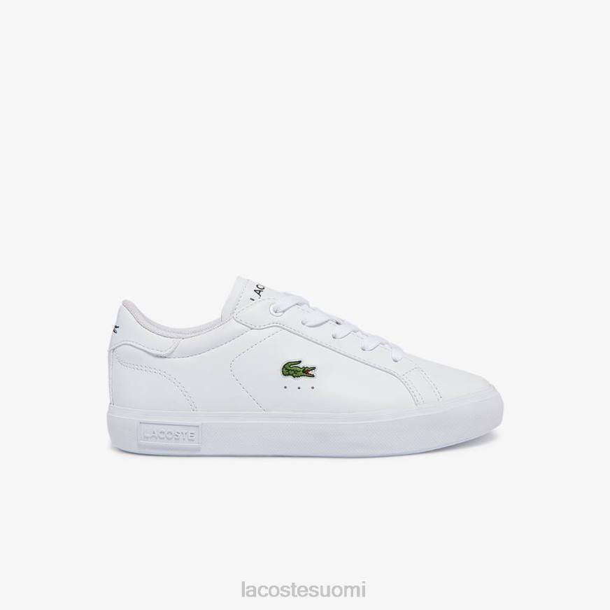 kenkiä Lacoste powercourt synteettiset lenkkarit valkoinen lapset VR263067