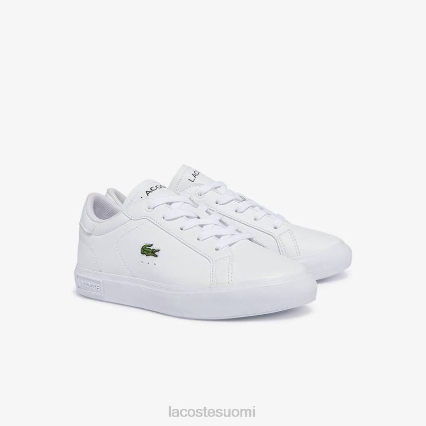 kenkiä Lacoste powercourt synteettiset lenkkarit valkoinen lapset VR263067