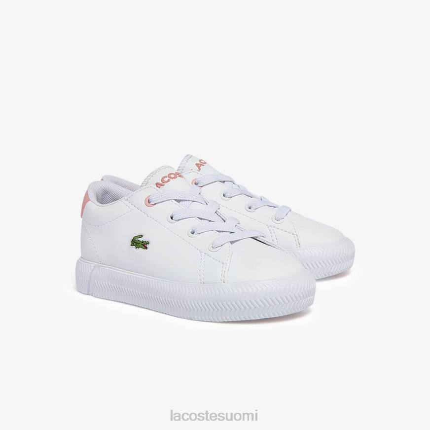 kenkiä Lacoste gripshot lenkkarit valkoinen & vaaleanpunainen lapset VR262970