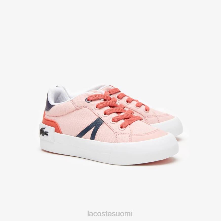 kenkiä Lacoste l004 tekstiililenkkarit pinkki/laivasto lapset VR262932