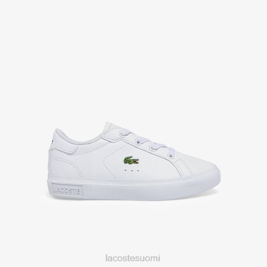 kenkiä Lacoste powercourt synteettiset lenkkarit valkoinen lapset VR262935