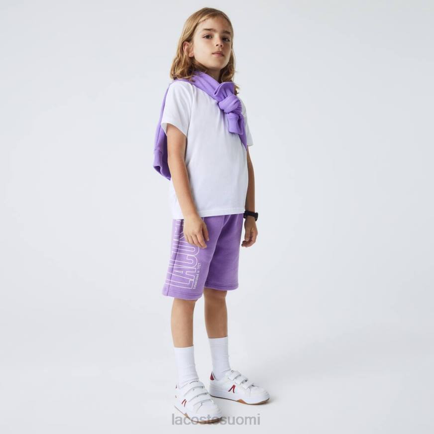 vaatetus Lacoste merkkiset luomupuuvillashortsit violetti lapset VR263276