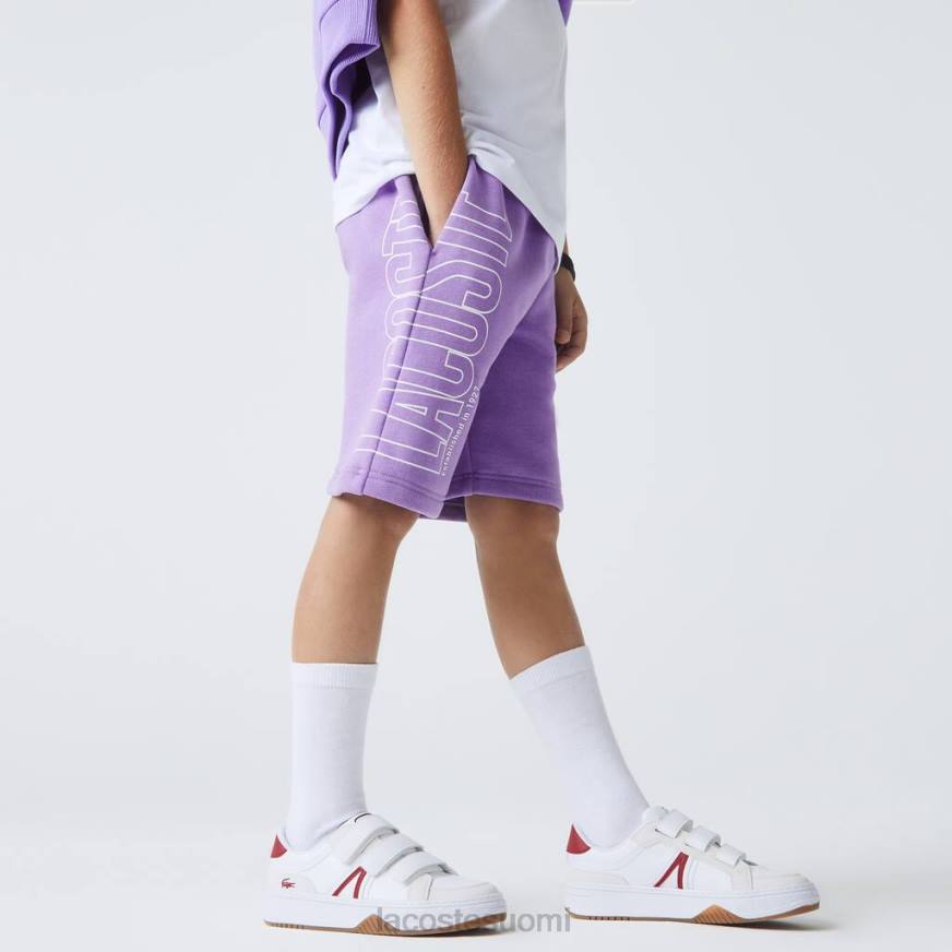 vaatetus Lacoste merkkiset luomupuuvillashortsit violetti lapset VR263276