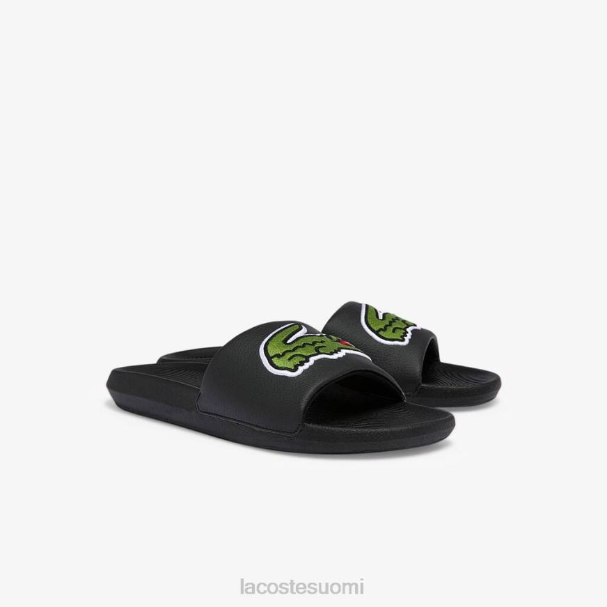 kenkiä Lacoste croco synteettiset diat musta & vihreä miehet VR261808