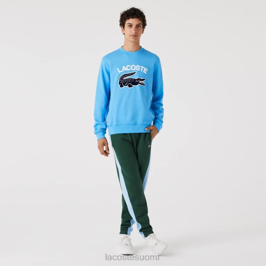 vaatetus Lacoste crocotile print crew kauluspaita sininen miehet VR261031