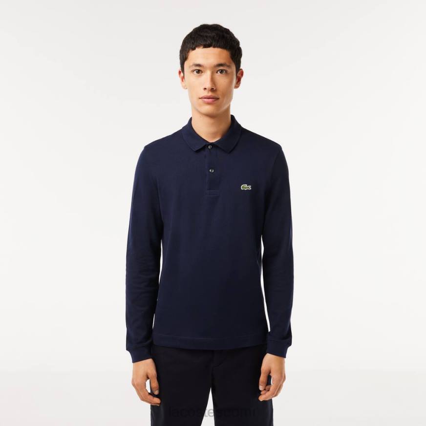 vaatetus Lacoste slim fit petit pique polo laivastonsininen miehet VR26687