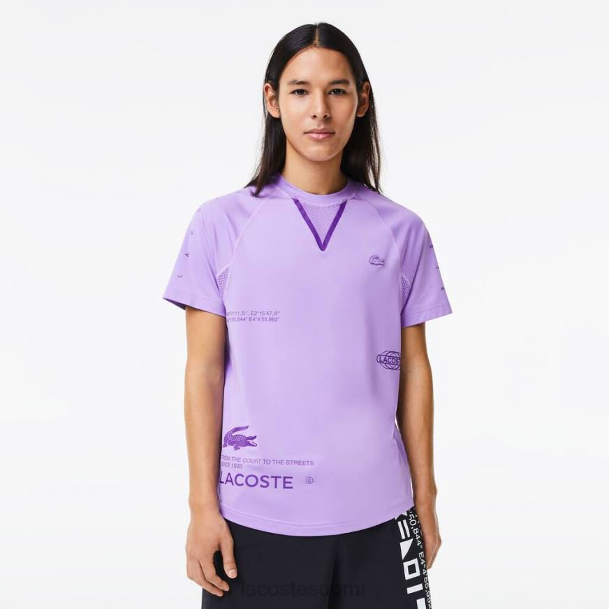 vaatetus Lacoste urheilullinen stretch jersey t-paita violetti miehet VR26827