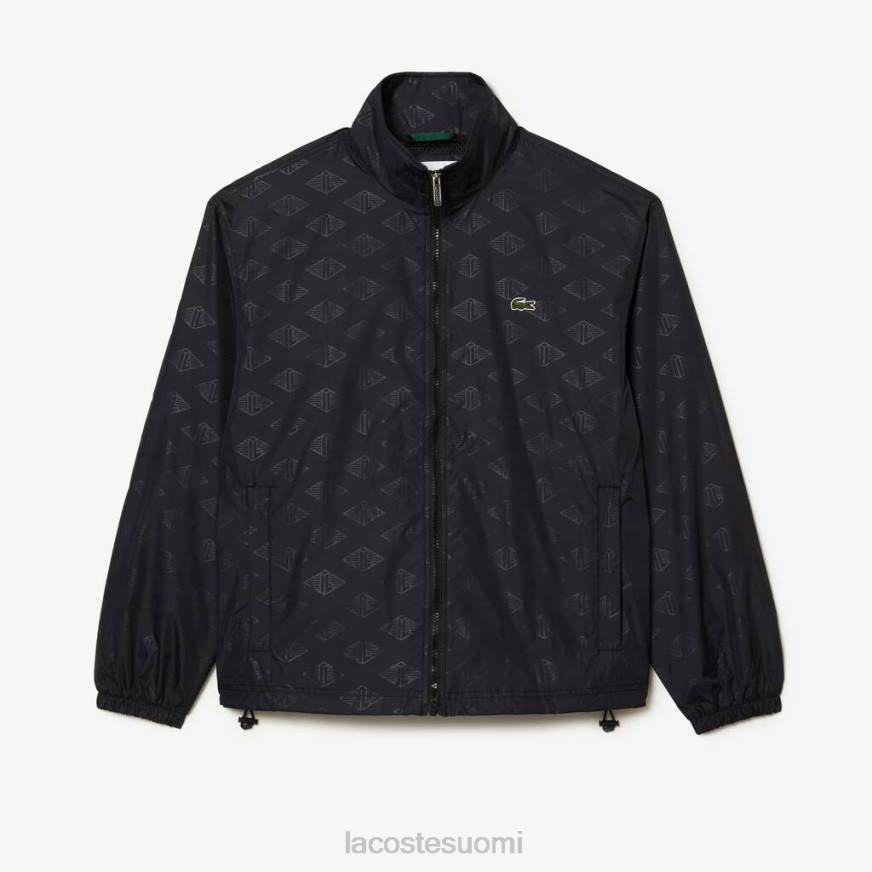 vaatetus Lacoste monogrammiprintti takki musta miehet VR26377