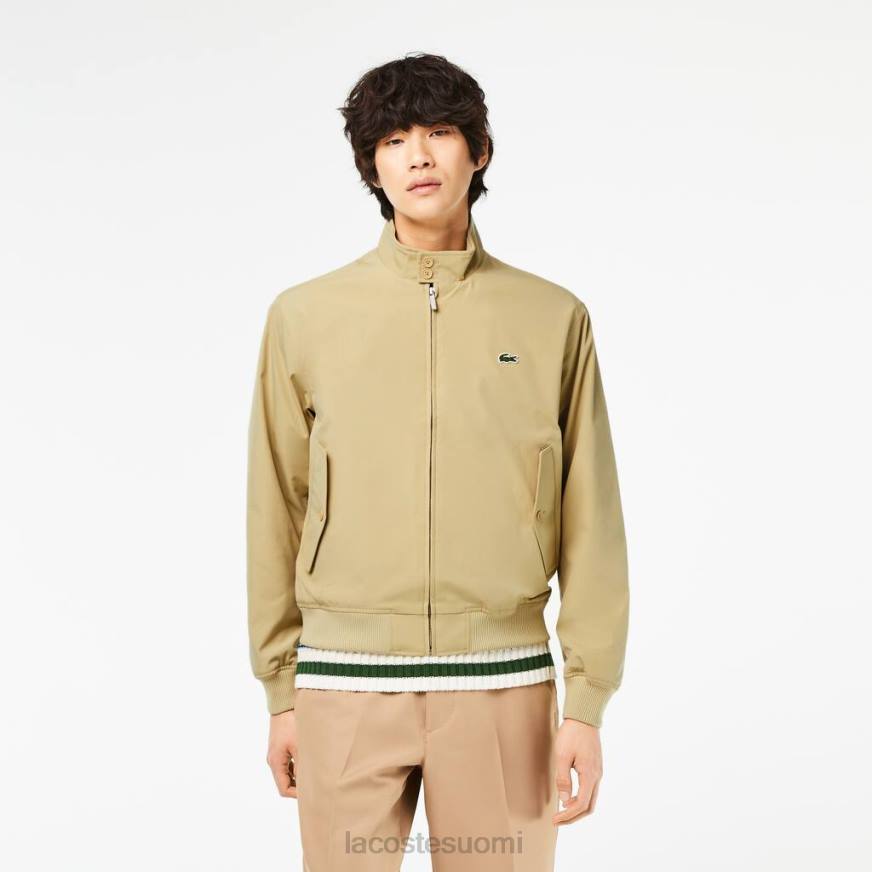 vaatetus Lacoste vettä hylkivä kevyt twill-takki beige miehet VR26404