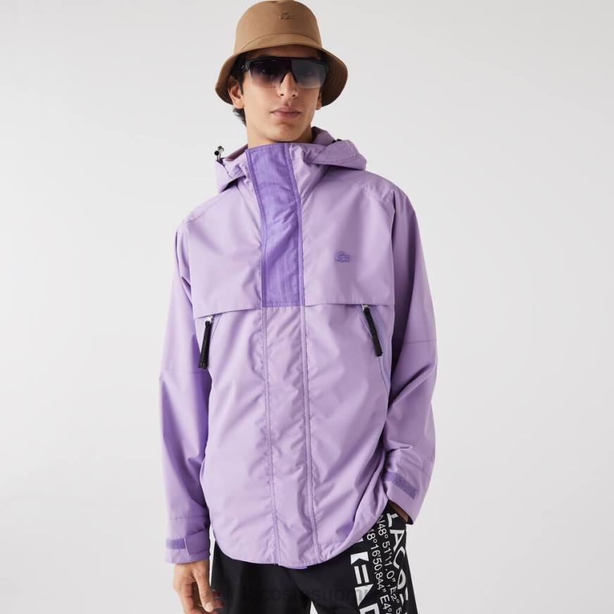 vaatetus Lacoste vettä hylkivä parka violetti miehet VR261256