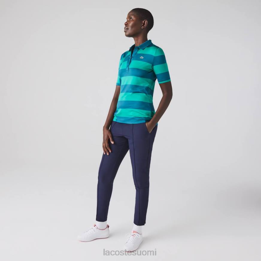 vaatetus Lacoste urheilullinen raidallinen jersey golfpusero vihreä naiset VR262489