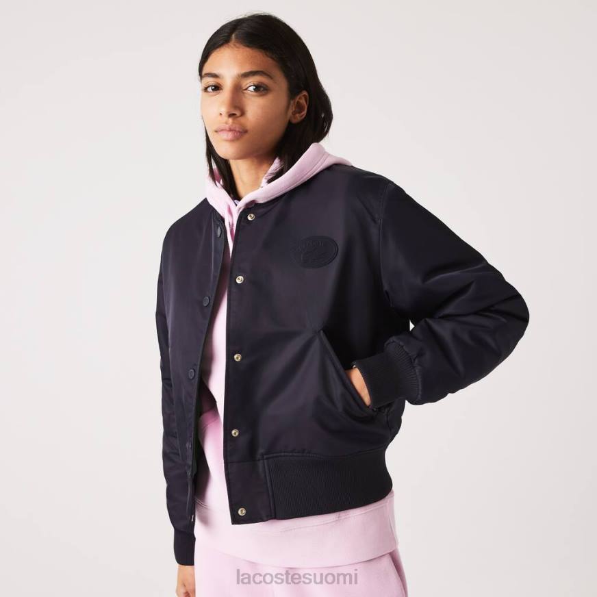 vaatetus Lacoste tikattu nylon bomber-takki laivastonsininen naiset VR262623