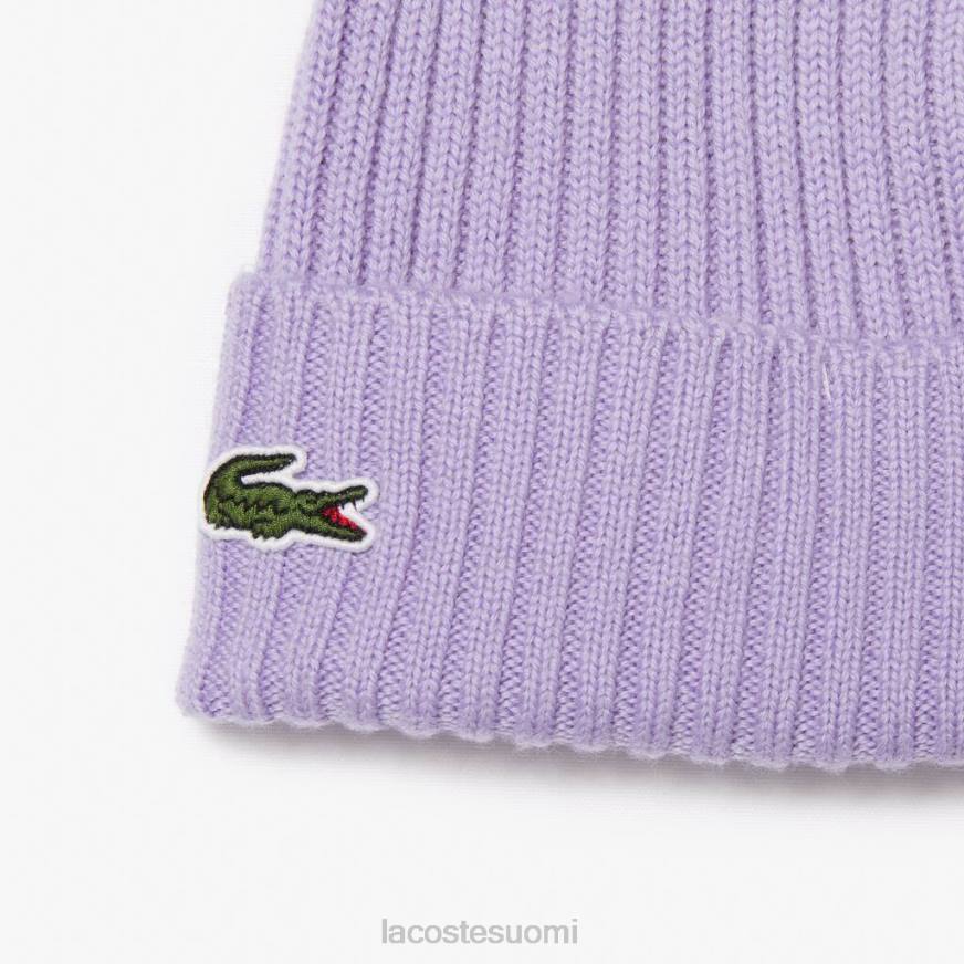 Lisätarvikkeet Lacoste ribbine villapipo violetti sukupuolineutraali VR262291