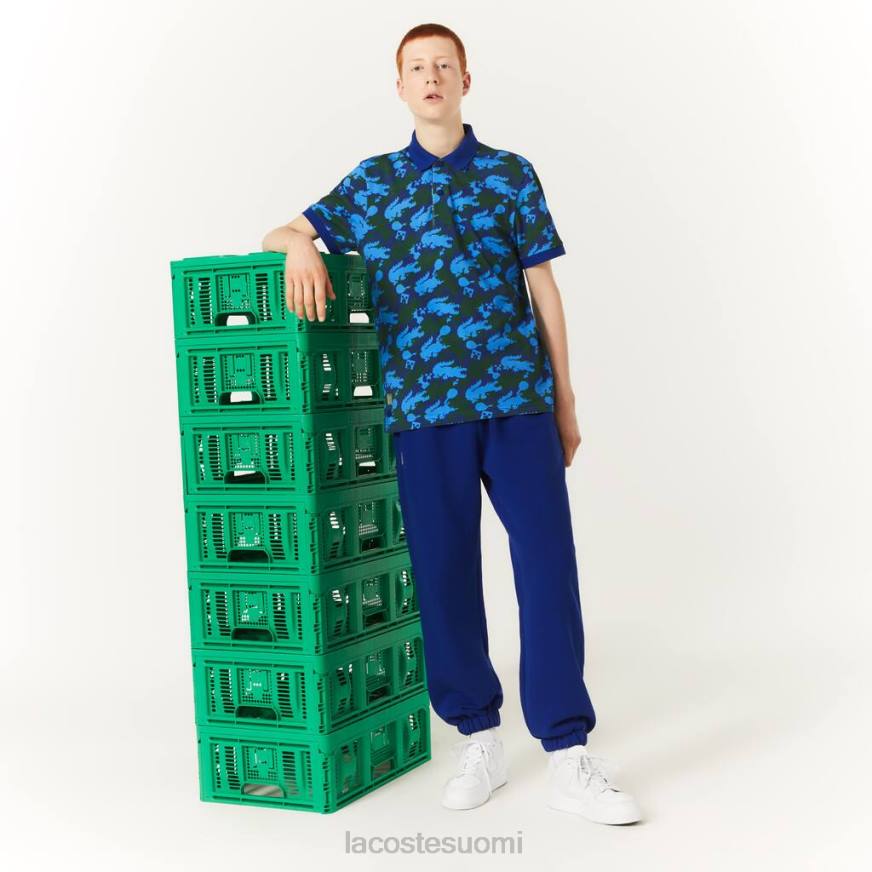 vaatetus Lacoste x Minecraft luomupuuvillaiset lenkkeilyhousut sininen sukupuolineutraali VR261174